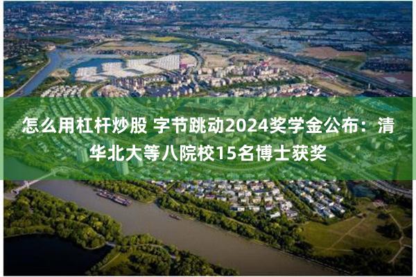 怎么用杠杆炒股 字节跳动2024奖学金公布：清华北大等八院校15名博士获奖